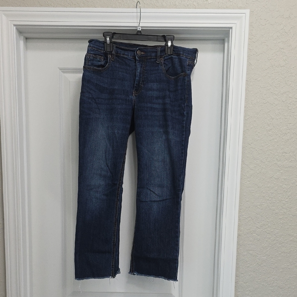 Old Navy Dark Blue Ankle Jeans
